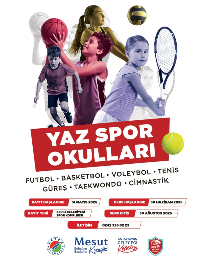 Antalya Yaz Spor Okulları Kayıtları Başlıyor