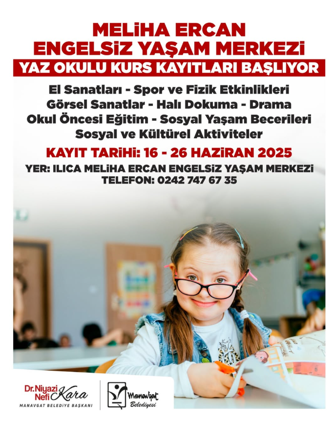 Summer School Course Registrations Have Started at the Antalya Meliha Ercan Barrier-Free Life Center
