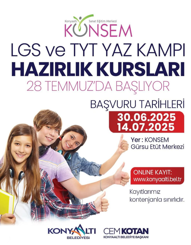 Antalya Konyaaltı Municipality LGS and TYT Summer Camp Preparation Courses featured image