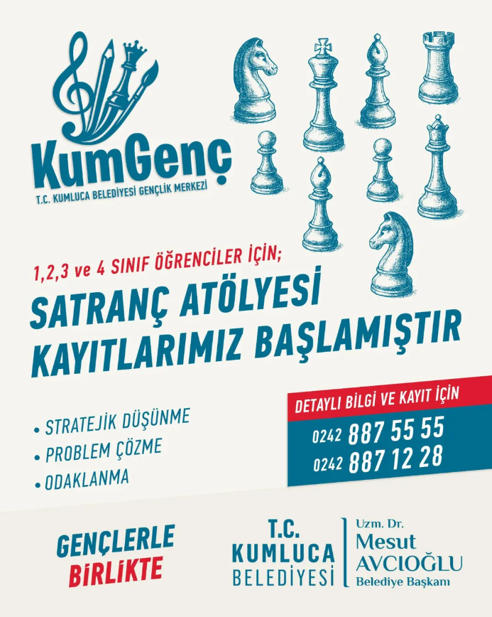 Registrations for Kumluca Municipality Chess Workshop Have Started featured image