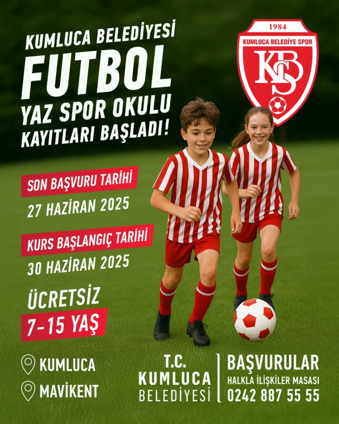 Registrations for Kumluca Municipality Summer Football School Have Started featured image