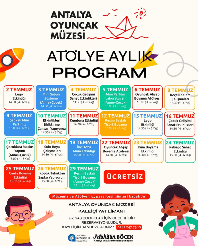 Antalya Oyuncak Müzesi Aylık Atölye Programı