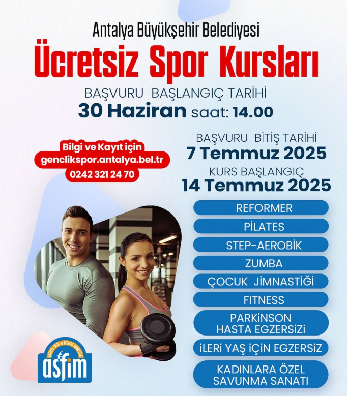 Free Sports Courses by Antalya Metropolitan Municipality featured image