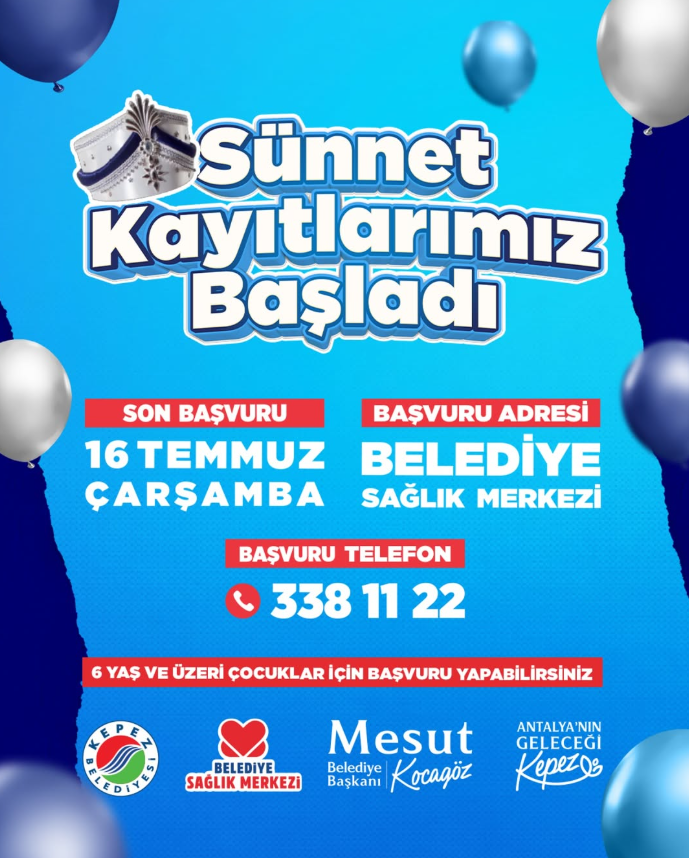 Kepez Belediyesi Sünnet Kayıtları Başladı