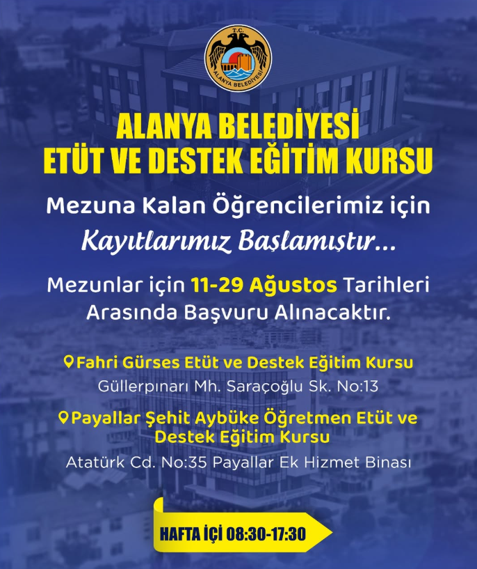 Alanya Municipality Research and Support Education Course featured image