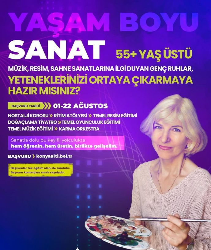 Konyaaltı Municipality 55+ Art Courses Application