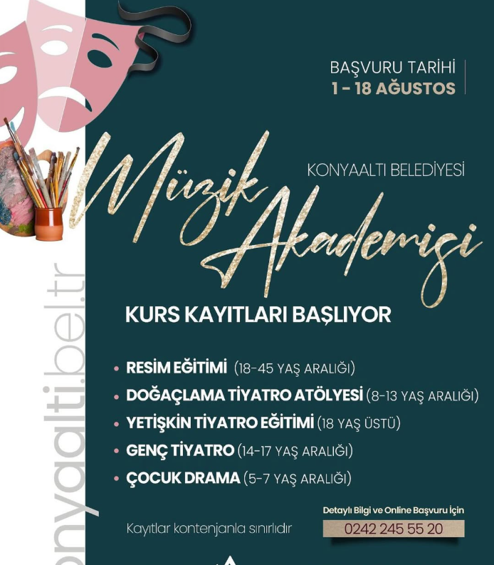Konyaaltı Belediyesi Müzik Akademisi Kurs Kayıtları featured image