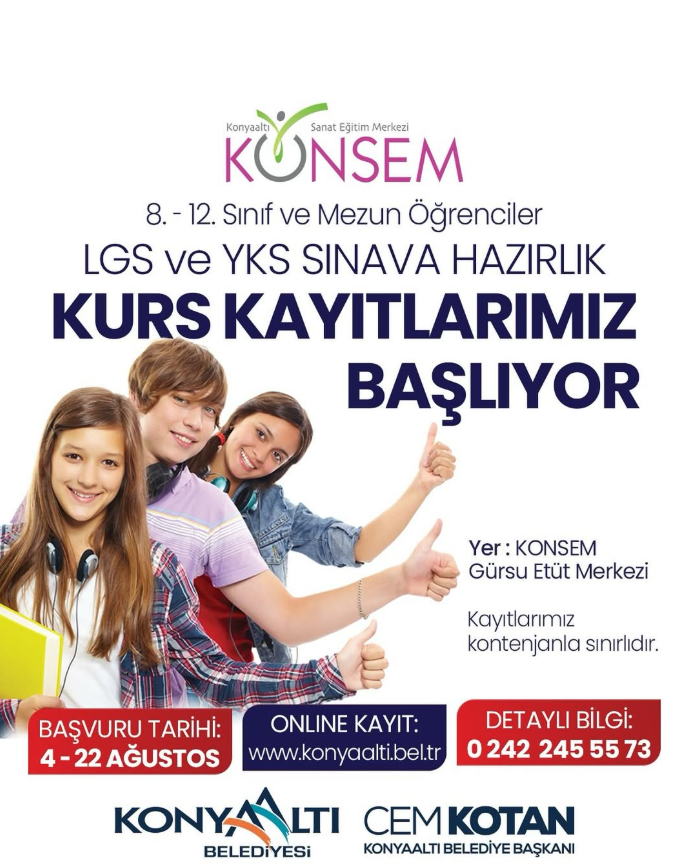 Registrations for LGS and YKS Courses at KONSEM Gürsu Study Center Have Started