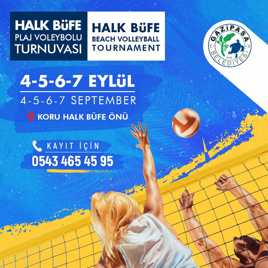 Gazipaşa Belediyesi 3. Geleneksel Halk Büfe Plaj Voleybolu Turnuvası