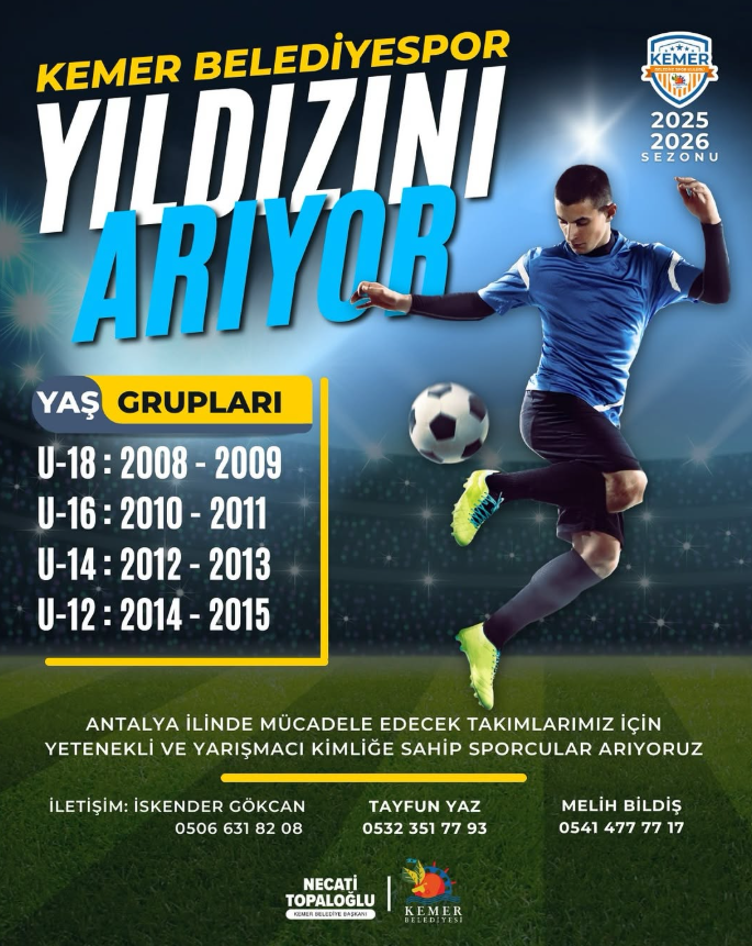 Kemer Belediyesi Futbol Seçmeleri