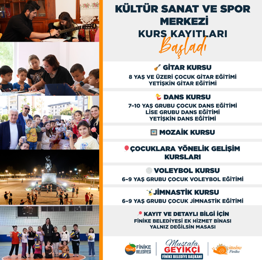 Registrations for the Culture, Art and Sports Center Courses Have Started