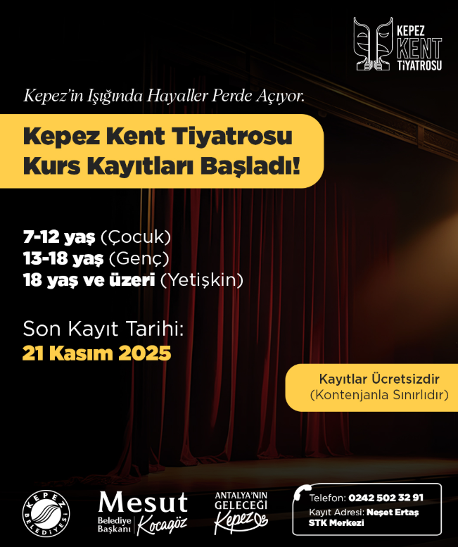 Registrations for Kepez City Theatre Courses Have Started featured image