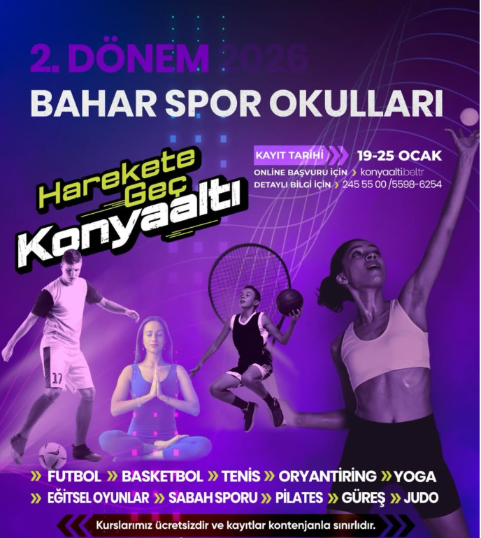 2. Dönem Bahar Spor Okulları Kurs Kayıtları Başlıyor