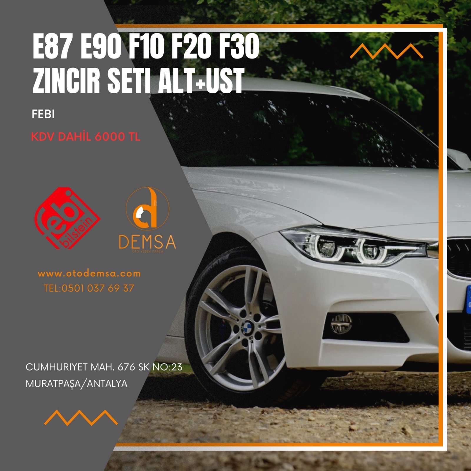 BMW E90 E60 F10 F30 ZINCIR SETI ALT+UST FEBI 6000 TL - image 1